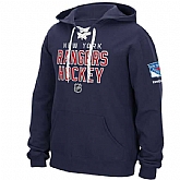 Men's New York Rangers Reebok Stitch Em Up Lace Hoodie - Blue,baseball caps,new era cap wholesale,wholesale hats